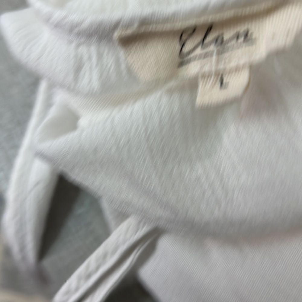 Elan white crimped strappy cover up slip dress EUC size small - Picture 13 of 14